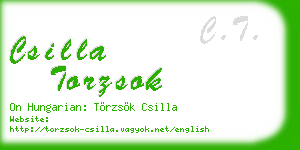 csilla torzsok business card