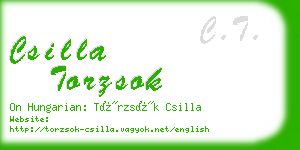 csilla torzsok business card
